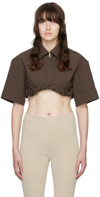 JACQUEMUS BROWN LE PAPIER 'LA CHEMISE SILPA' SHIRT