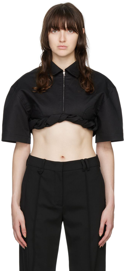 Jacquemus Black Le Papier 'la Chemise Silpa' Shirt In 990 Black