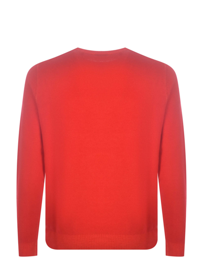 Malo Men's Red Cashmere Sweater In Rosso