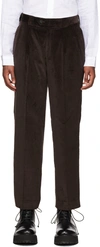 PAUL SMITH BROWN PLEATED TROUSERS