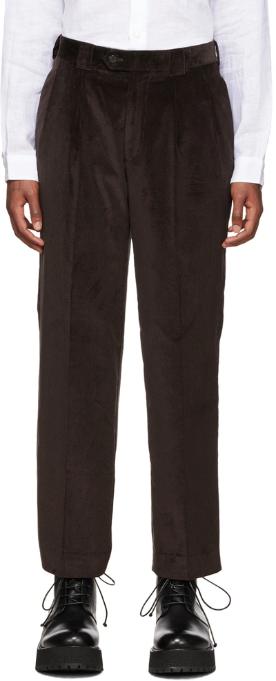 Paul Smith Brown Pleated Trousers In 69 Browns