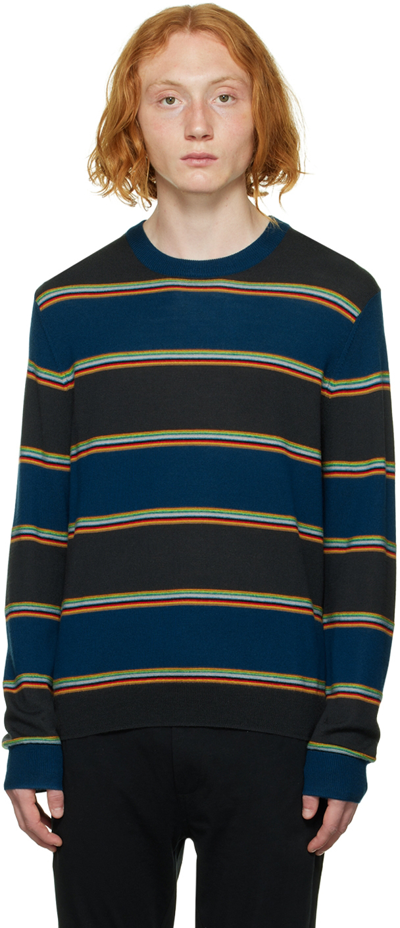 Paul Smith Navy Stripe Sweater In 46 Blues