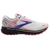 Brooks Ghost 14 Running Shoe In White/purple/coral