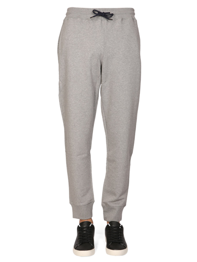 Ps By Paul Smith Zebra Brand-embroidered Organic-cotton Jogging Bottoms In Grey