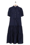 Derek Lam 10 Crosby Buffy Utility Dress In Navy