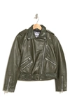 Walter Baker Allison Leather Moto Jacket In Basil