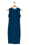 Calvin Klein Sleeveless Sheath Dress In Posideon