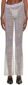 Vaillant Ssense Exclusive Blue Print Trousers In Meshprint