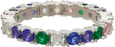Hatton Labs Multicolor Eternity Ring In Silver