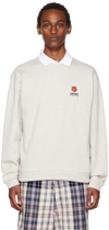 Kenzo Boke Crest Cotton Sweatshirt In Grey