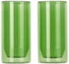 YIELD GREEN DOUBLE-WALL GLASSES, 16OZ