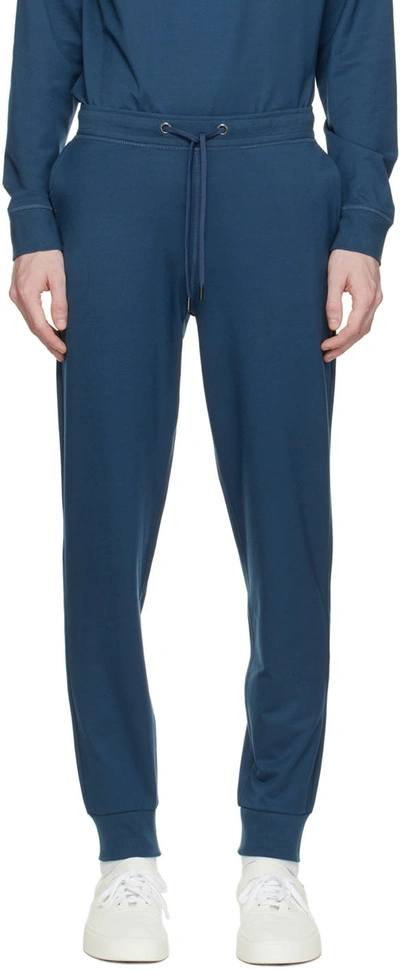 Sunspel Navy Active Lounge Pants In Buoh Marine Blue