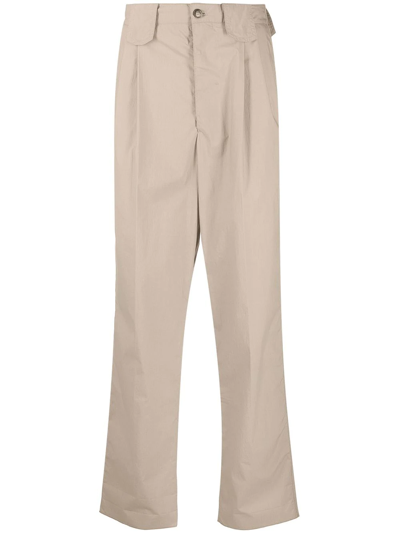 Nanushka High-rise Pleated Trousers In Neutrals