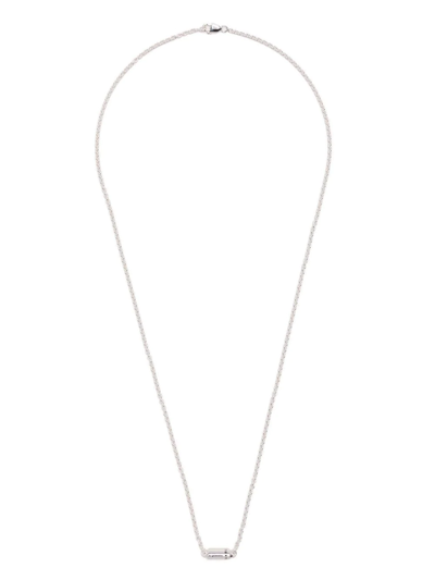 Le Gramme Logo-print Pendant Necklace In Silver