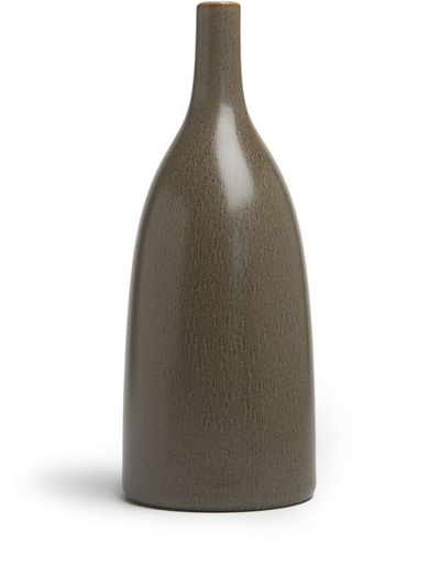 Menu 'strandgade' Stem Vase In Olive Green Glazed Ceramic