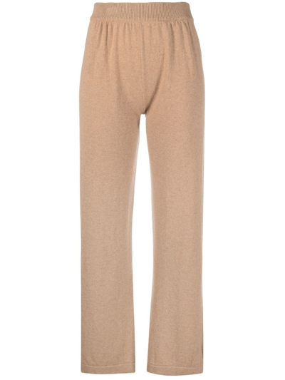 Barrie Straight-leg Cashmere Trousers In Beige