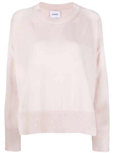 Barrie Round-neck Cashmere Jumper In White