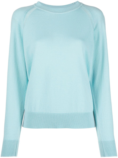 Barrie Fine-knit Cashmere Jumper In Blue