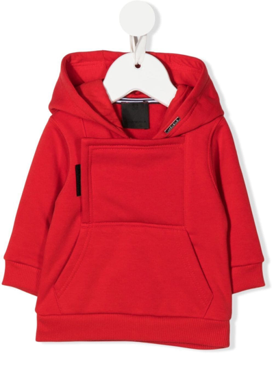 Givenchy Babies' Logo-embroidered Cotton Hoodie In Red