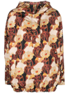 La Doublej Padded Floral-print Shell Hooded Jacket In Neutrals