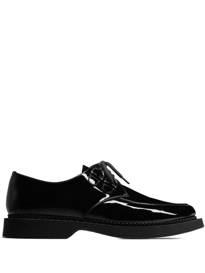 Saint Laurent Teddy 10 Derby Shoes In Black