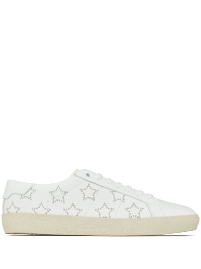 Saint Laurent Men's Court Classic Sl/06 California Sneakers In Smooth Leather In Blanc Optique