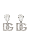 DOLCE & GABBANA DG-LOGO RHINESTONE-EMBELLISHED EARRINGS