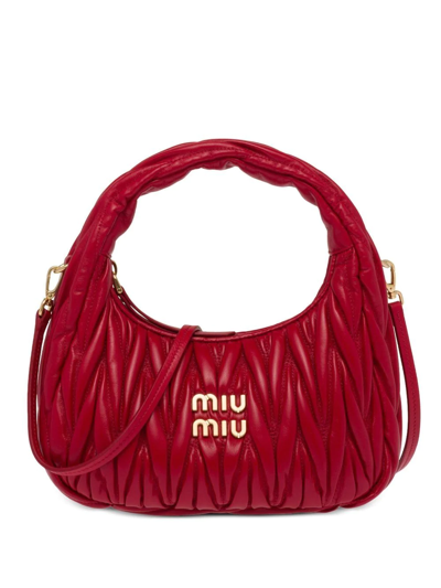 Miu Miu Mini Wander Matelassé Effect Shoulder Bag In Multi-colored