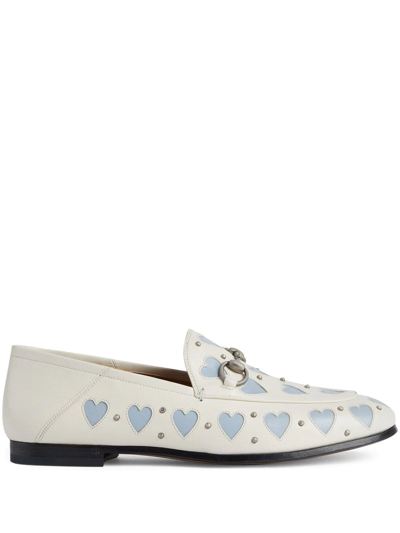 Gucci Lovelight Leather Loafers In White