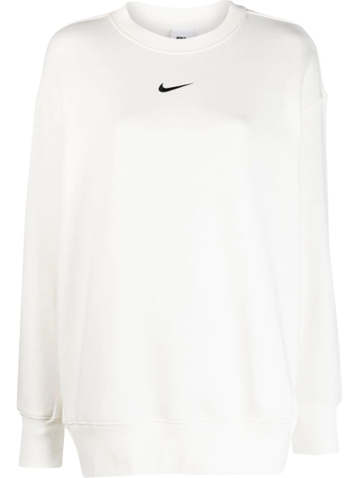 Nike Oversized Crew Neck Sweater In White