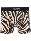 Tom Ford Zebra-print Stretch-cotton Boxer Briefs In Neutrals