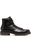 COMMON PROJECTS LACE-UP LEATHER ANKLE BOOTS