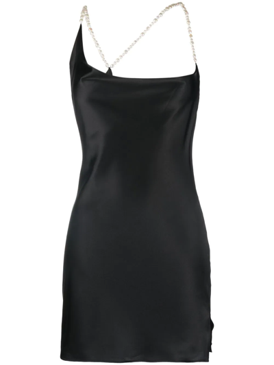 Loulou X Ruera Satin Mini-dress In Black
