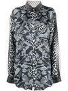 Pierre-louis Mascia Abstract-print Silk Shirt In 101