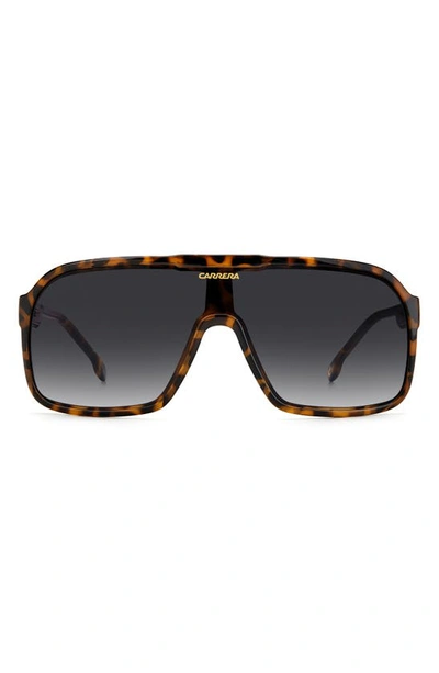 Carrera Eyewear 99mm Oversize Rectangular Sunglasses In Havana / Grey Shaded