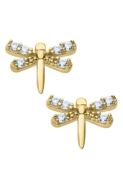 Mignonette Babies' 14k Gold & Cubic Zirconia Dragonfly Stud Earrings