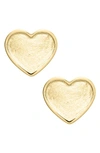 MIGNONETTE 14K GOLD HEART STUD EARRINGS