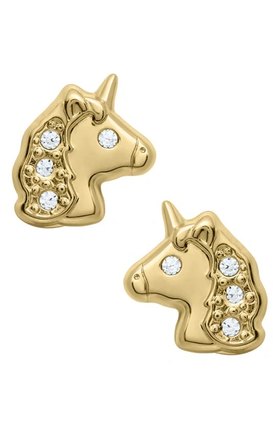 Mignonette Babies'  14k Gold & Cubic Zirconia Unicorn Stud Earrings