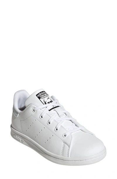 Adidas Originals Kids' Stan Smith Parley Sneaker In White/ Almost Blue/ Black