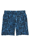 Zella Kids' Core Stretch Shorts In Navy Eclipse La Sal Print