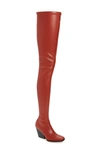 Stella Mccartney Cowboy Thigh High Stretch Faux Leather Boot In Sienna