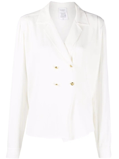 Giambattista Valli Double-breasted Long-sleeve Shirt In White