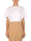Stella Mccartney Twisted Logo Print T-shirt In White