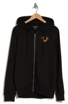 True Religion Brand Jeans Anthem Sun Graphic Zip Hoodie In Jet Black