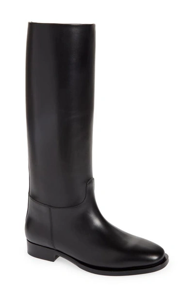 The Row Grunge Leather Knee-high Boots In Black