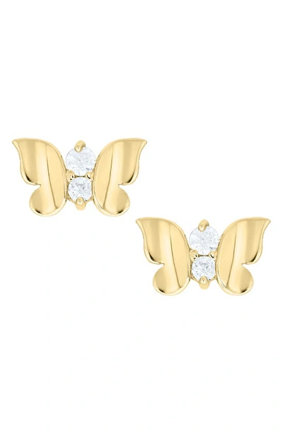 Mignonette Babies'  14k Gold & Cubic Zirconia Butterfly Stud Earrings