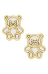 Mignonette 14k Gold Teddy Bear Stud Earrings In Gold