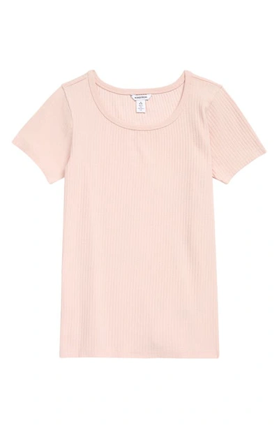 Nordstrom Kids' Everyday Rib T-shirt In Pink Peach