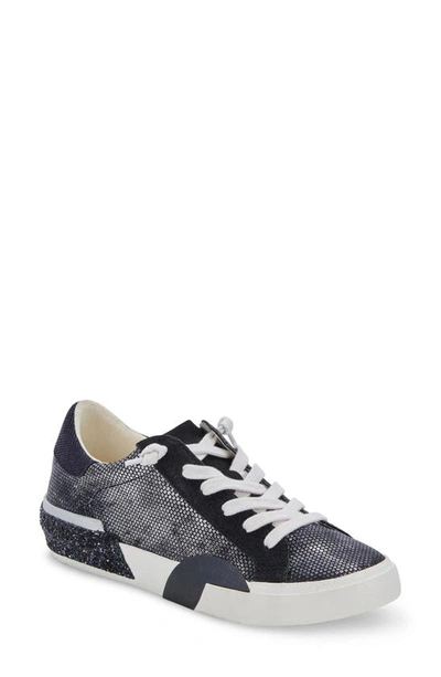 Dolce Vita Zina Sneaker In Gunmetal Leather