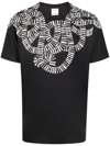 Marcelo Burlon County Of Milan Snake Wings Print Cotton Jersey T-shirt In Black,white